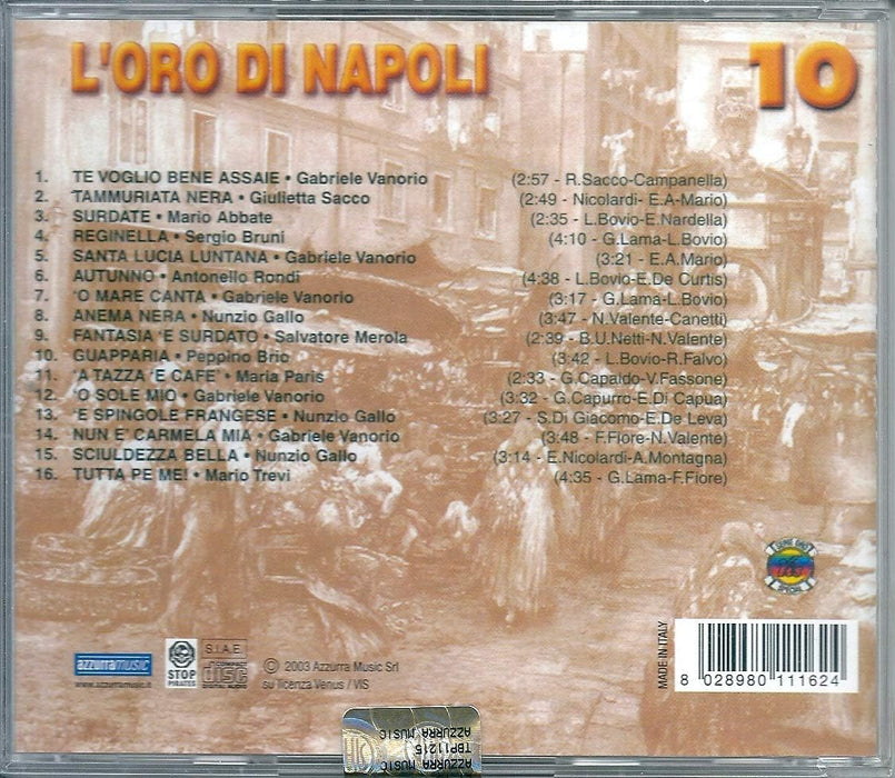 L`Oro Di Napoli Vol. 10: Canzoni Nobili D`Autore