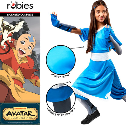 Rubies Official Avatar The Last Airbender Korra Katara Child Costume, Kids Fancy Dress