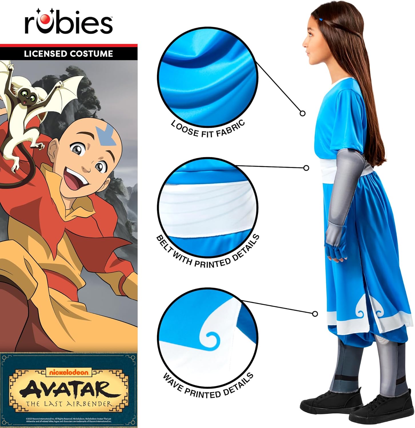 Rubies Official Avatar The Last Airbender Korra Katara Child Costume, Kids Fancy Dress