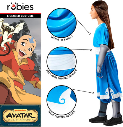 Rubies Official Avatar The Last Airbender Korra Katara Child Costume, Kids Fancy Dress