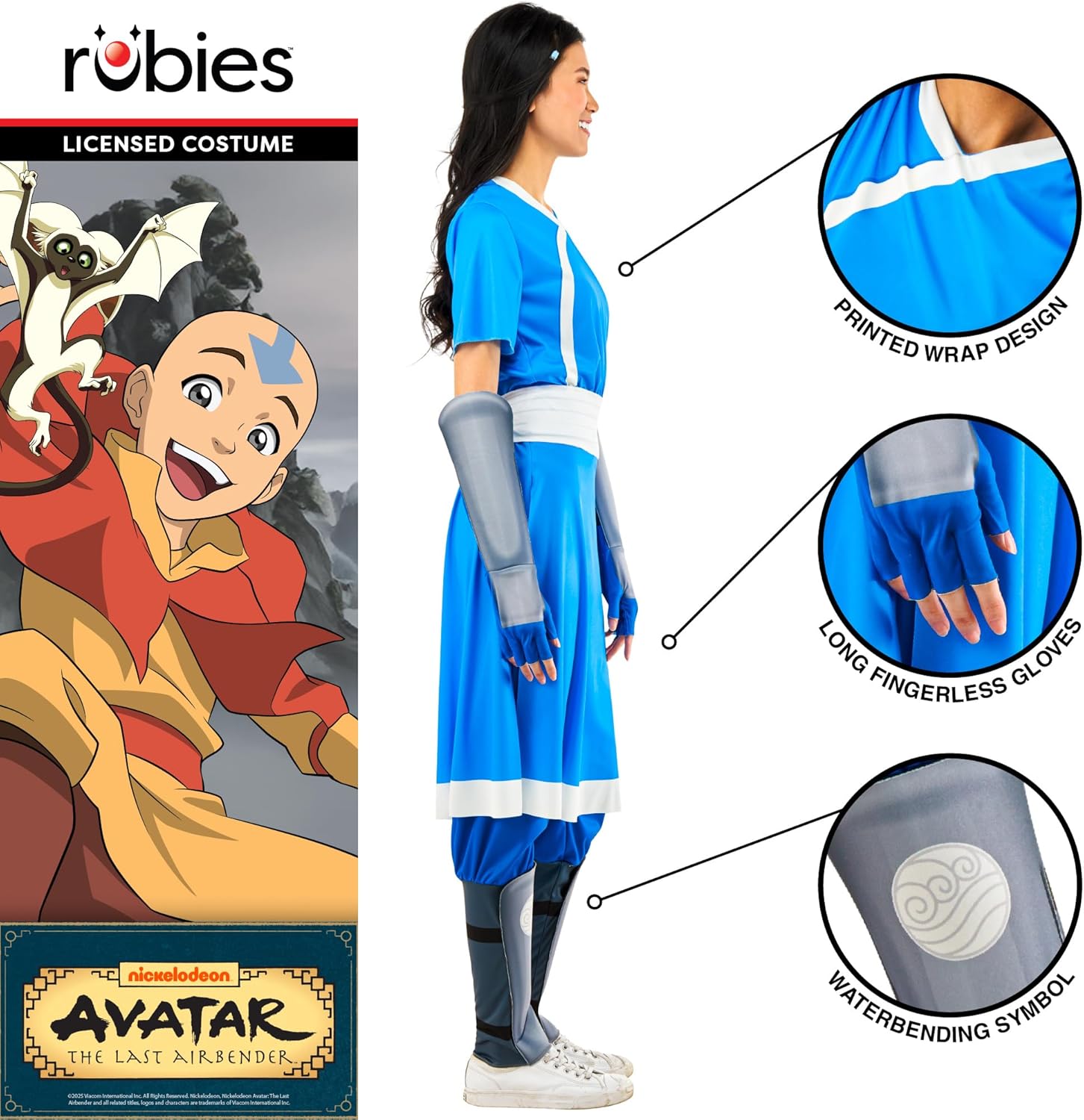 Rubie's Disfraz de Katara de Avatar: el último maestro aire para mujer con vestido adjunto
