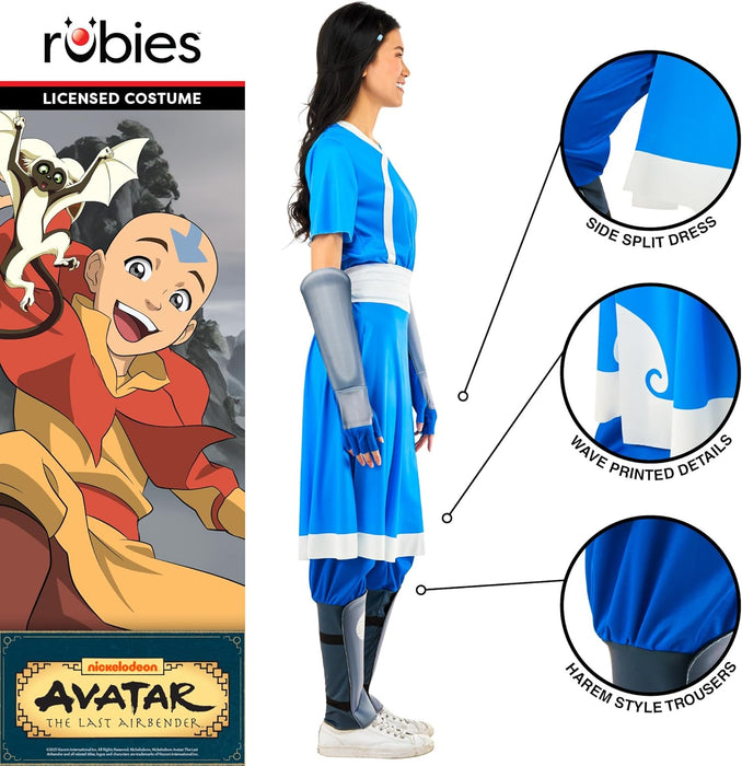 Rubie's womens Avatar: the Last Airbender Katara Costume Jumpsuit With Attached Dress