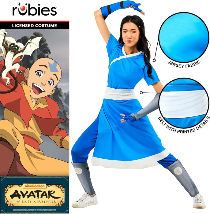 Rubie's womens Avatar: the Last Airbender Katara Costume Jumpsuit With Attached Dress