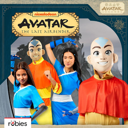 Rubies Men's Avatar: the Last Airbender Aang Costume Jumpsuit With Cape and MaskAdult Costume