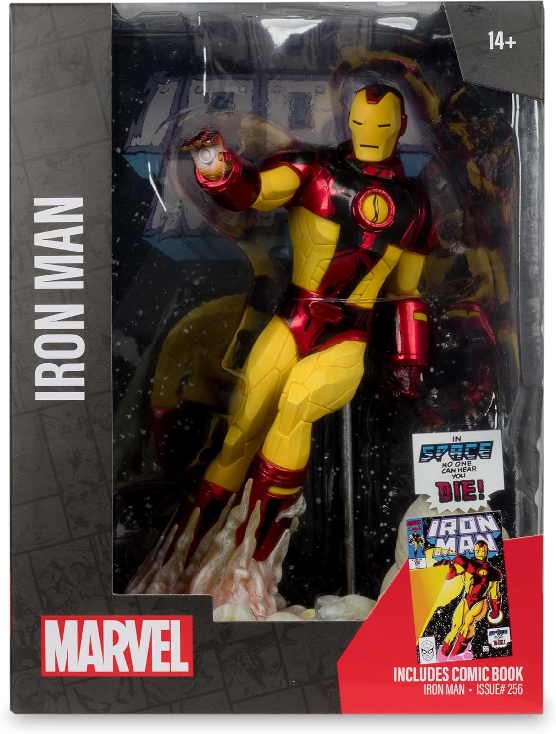 McFarlane Marvel Iron Man 1:6th Scale Collectible with Scene & Comic (Iron Man #256) Toys