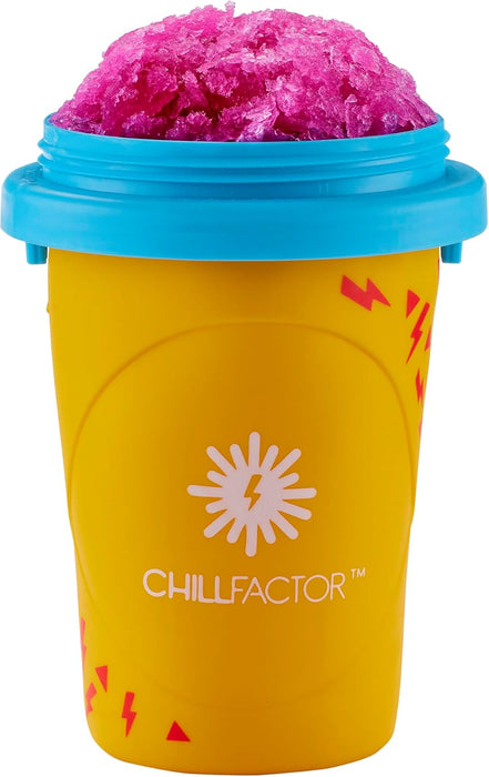 ChillFactor Colour Shock slushy maker Super Sunburst- Reusable slushy maker cup, homemade slushies. Squeeze cup slushy maker Kitchen toys, Orange