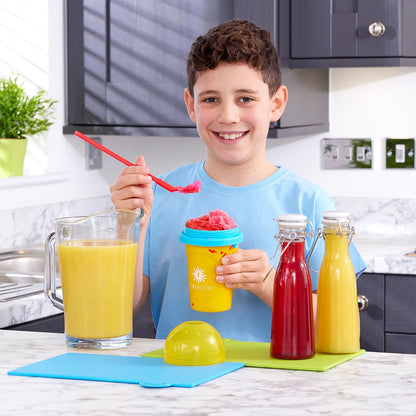 ChillFactor Colour Shock slushy maker Super Sunburst- Herbruikbare slushy maker cup, zelfgemaakte slushies. Knijp beker slushy maker Keuken speelgoed, Oranje