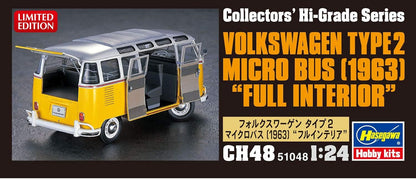 Hasegawa CH48 1/24 Volkswagen T2, 1963, met interieur, meerkleurig