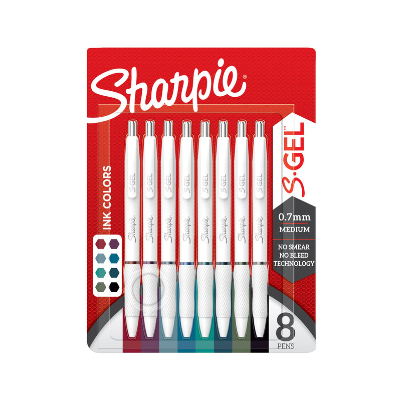 Sharpie - S-Gel Gel Pens - Assorted Ink Colours - 8 Count