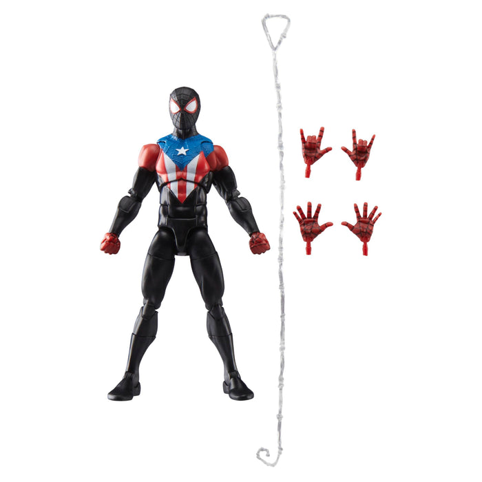 Marvel Legends Series Gamerverse Miles Morales, Traje Boricua, Figura de acción de Spider-Man