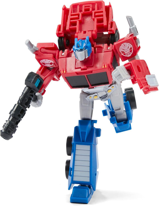 Transformers Toys EarthSpark Deluxe Class Optimus Prime, 12.5-cm Action Figure, Robot Toys for Children Aged 6 and Up