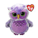 Ty Beanie Boos - Owlivia de paarse uil met grote en glinsterende groene ogen, het pluche dier met grote glinsterende ogen - 15 cm - T37364
