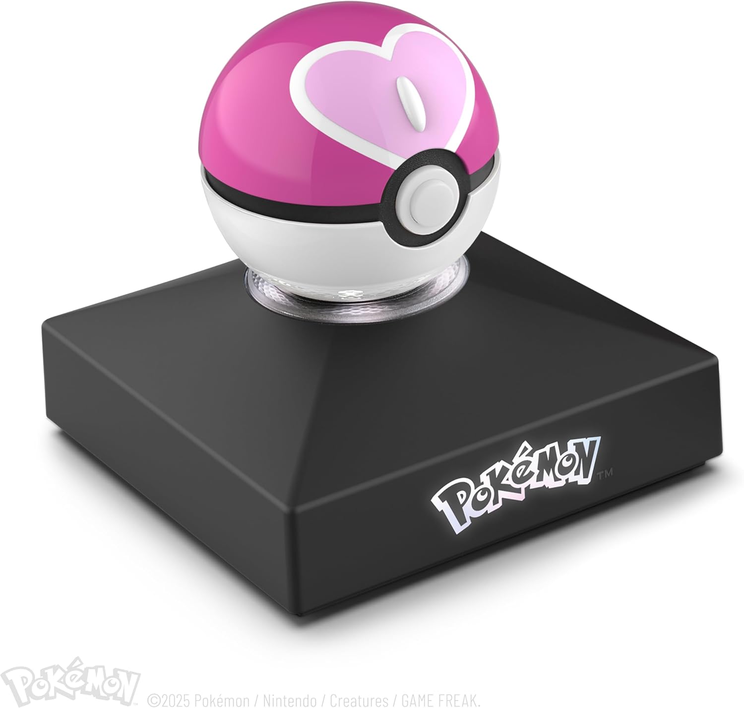 The Wand Company Pokémon Trainer Mini Poké Ball Range of Authentic Replicas - Realistic, Electronic, Die-Cast Poké Ball with Display Stand Light Features
