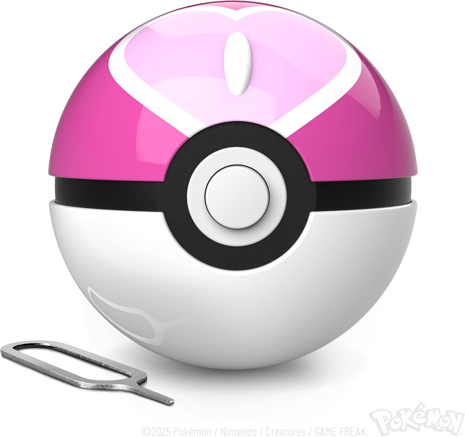 The Wand Company Pokémon Trainer Mini Poké Ball Range of Authentic Replicas - Realistic, Electronic, Die-Cast Poké Ball with Display Stand Light Features