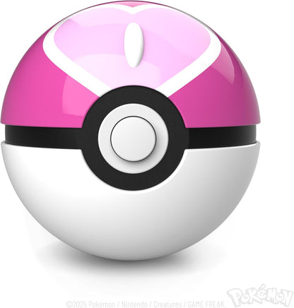 The Wand Company Pokémon Trainer Mini Poké Ball Range of Authentic Replicas - Realistic, Electronic, Die-Cast Poké Ball with Display Stand Light Features