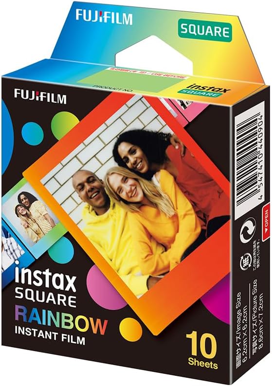 instax SQUARE film Rainbow 1X10, Meerkleurig, 10 shot