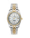 Jacques du Manoir Swiss-made Ladies Inspiration White Silver and Gold Plated Bracelet Watch