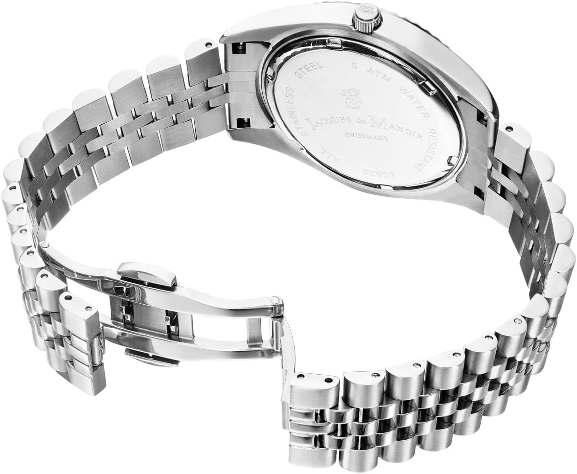 Jacques du Manoir Swiss-made Unisex Inspiration Business Silver Bracelet Watch