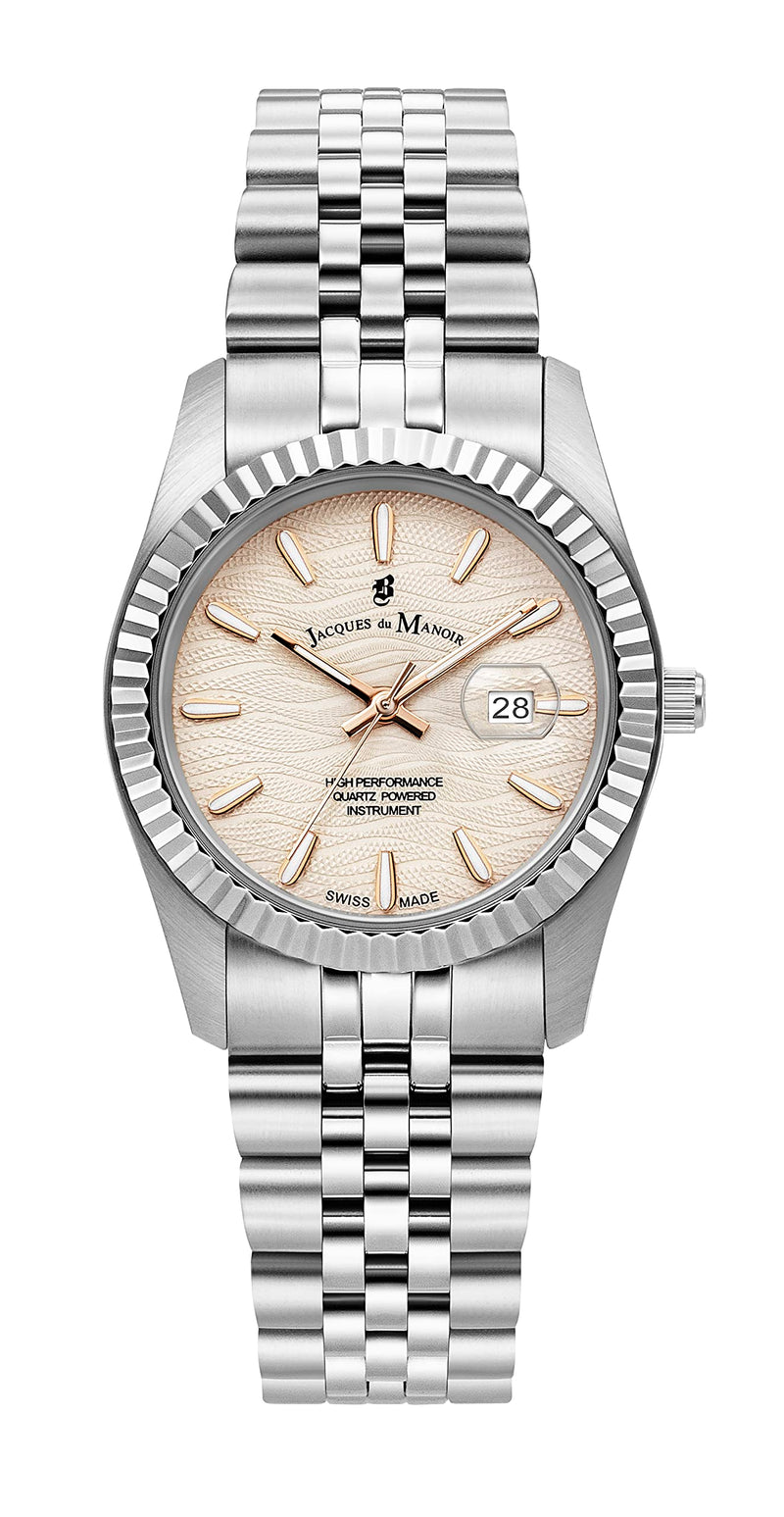 Jacques du Manoir Swiss-made Ladies Inspiration Passion Silver Plated Watch