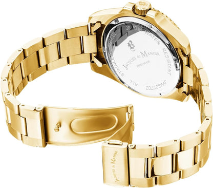 Jacques du Manoir Swiss-made Gents Inspiration  Gold Plated Bracelet Watch