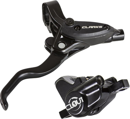 Clarks Cycle Systems Clout-1 Front & Rear Hydraulic Disc Brake Set, Including Rotors, Olives, IS Mounts