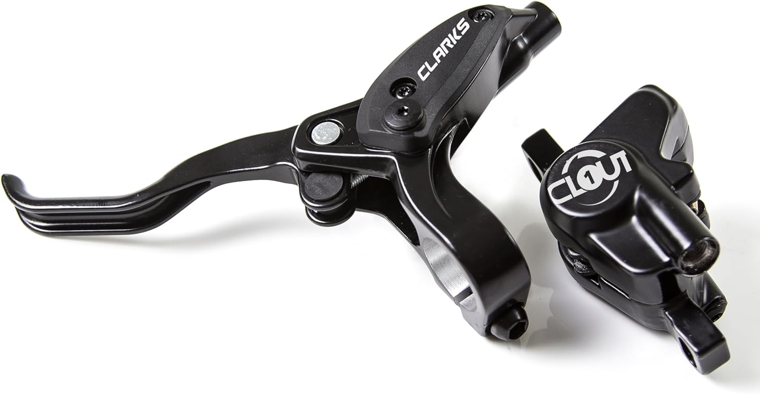 Clarks Cycle Systems Clout-1 Front & Rear Hydraulic Disc Brake Set, Including Rotors, Olives, IS Mounts