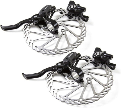 Clarks Cycle Systems Clout-1 Front & Rear Hydraulic Disc Brake Set, Including Rotors, Olives, IS Mounts