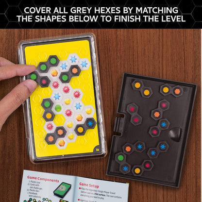 Thames & Kosmos Ingenious: Single-Player Travel Edition, Domino-Style Puzzle Game, Portable Travel Game for Adults and Kids, For 1+ Players, Suitable for Ages 8+