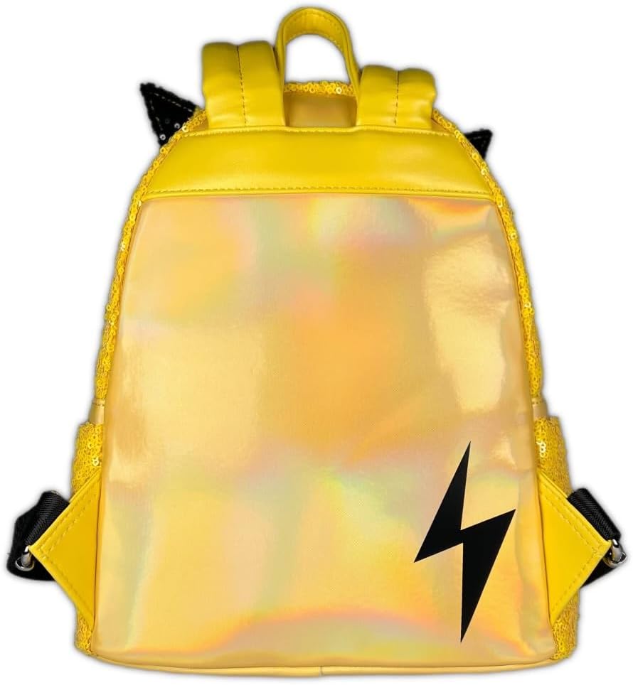 Loungefly Pokemon - Pikachu - Sequin Mini Backpack - Premium Vegan Leather - Gift Idea - Official Merchandise - for Boys, Girls Men and Women - Anime Fans
