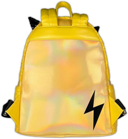 Loungefly Pokemon - Pikachu - Sequin Mini Backpack - Premium Vegan Leather - Gift Idea - Official Merchandise - for Boys, Girls Men and Women - Anime Fans