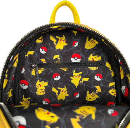 Loungefly Pokemon - Pikachu - Sequin Mini Backpack - Premium Vegan Leather - Gift Idea - Official Merchandise - for Boys, Girls Men and Women - Anime Fans