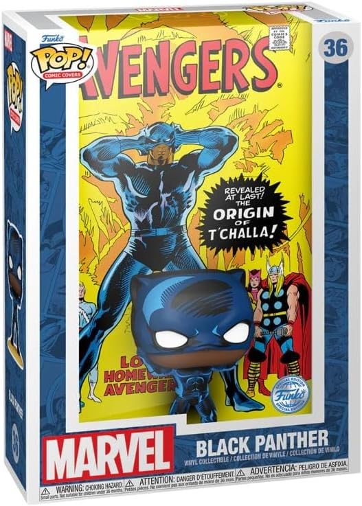 Funko Pop! Comic Covers: Marvel - Black Panther, T'Challa Special Edition Multicolor Exclusive Vinyl Figure #36