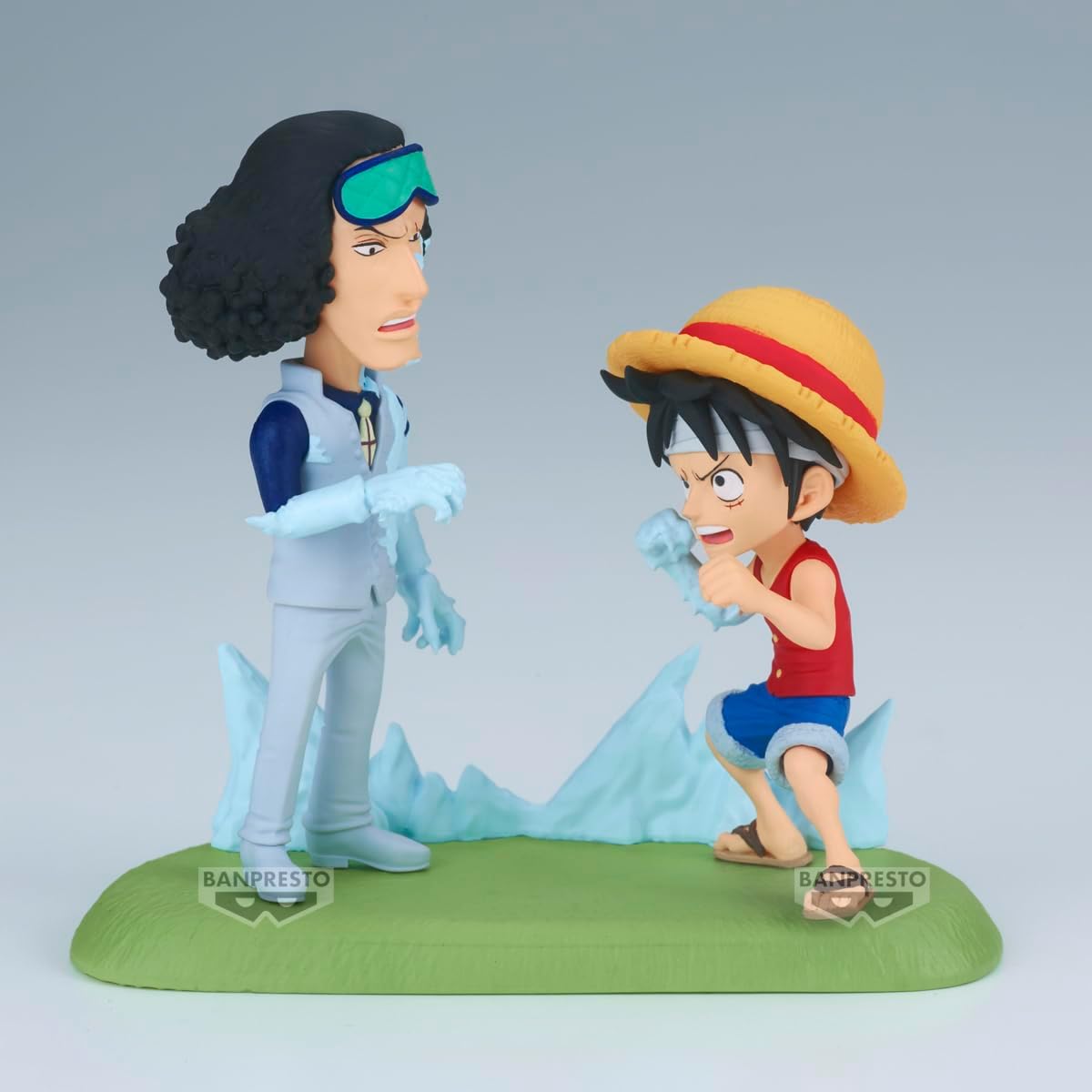 Banpresto Monkey D. Luffy Vs Kuzan One Piece Action Figure, World Collectable Log Stories 9 cm, BP28688P Multicolor, Collectible Figure, Optimal for Anime Fans