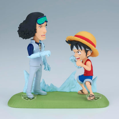 Banpresto Monkey D. Luffy Vs Kuzan One Piece Action Figure, World Collectable Log Stories 9 cm, BP28688P Multicolor, Collectible Figure, Optimal for Anime Fans