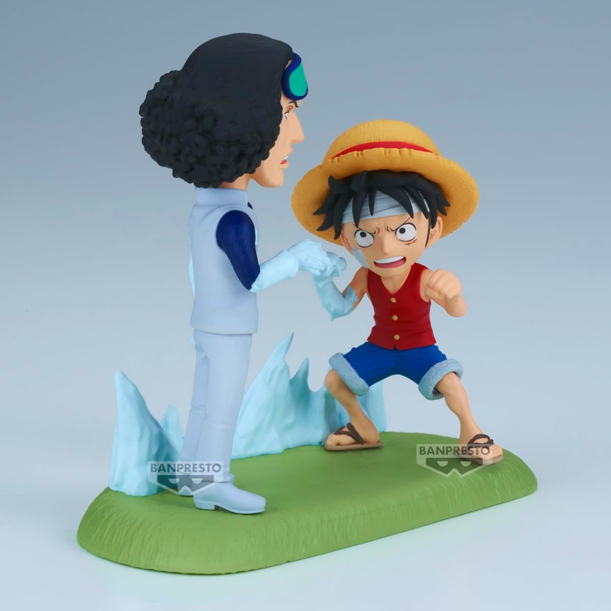 Banpresto Monkey D. Luffy Vs Kuzan One Piece Action Figure, World Collectable Log Stories 9 cm, BP28688P Multicolor, Collectible Figure, Optimal for Anime Fans
