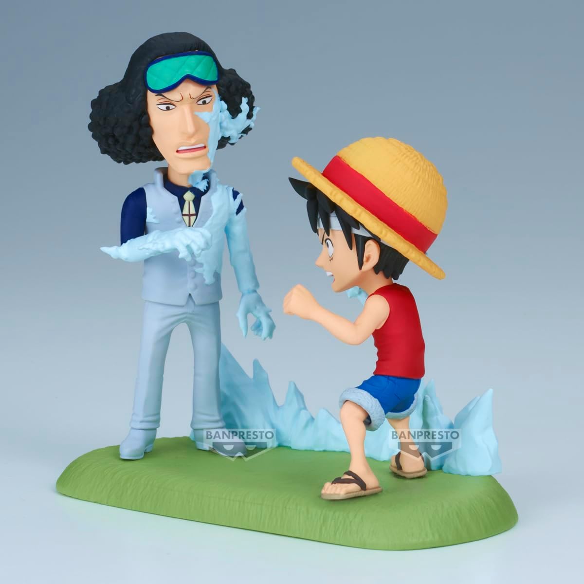 Banpresto Monkey D. Luffy Vs Kuzan One Piece Action Figure, World Collectable Log Stories 9 cm, BP28688P Multicolor, Collectible Figure, Optimal for Anime Fans