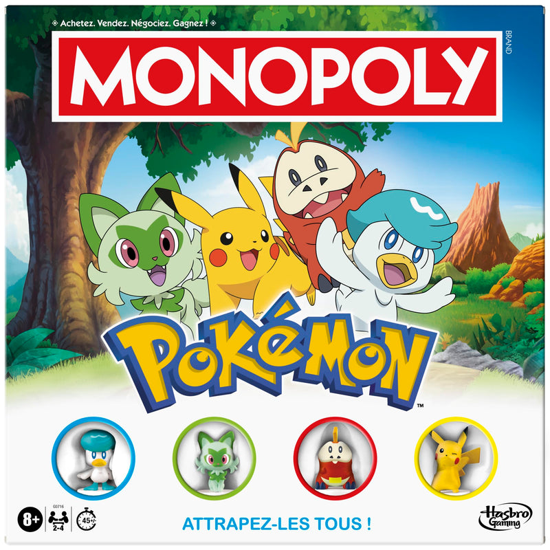 Monopoly Pokémon Edition, Brettspiel – ‎Französisch Version für 4 Spieler ab 8 Jahren