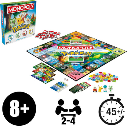 Monopoly Pokémon Edition, Brettspiel – ‎Französisch Version für 4 Spieler ab 8 Jahren