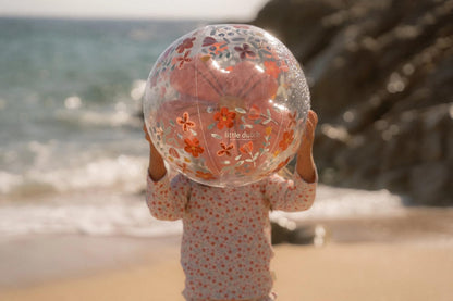 Little Dutch 2014448 Inflatable Beach Ball Pink Flowers