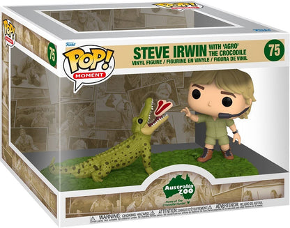 Funko 70813 Pop! Moment: Australia Zoo - Steve Irwin with 'Agro' The Crocodile #75 (FUN70813