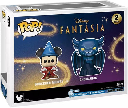Funko Pop! Disney: Fantasia - Sorceror Mickey & Chernabog (Metallic Edition) 2-Pack