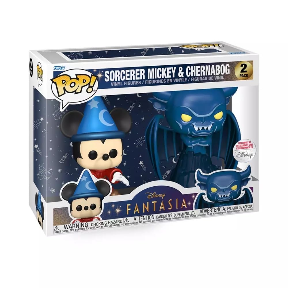 Funko Pop! Disney: Fantasia - Sorceror Mickey & Chernabog (Metallic Edition) 2-Pack
