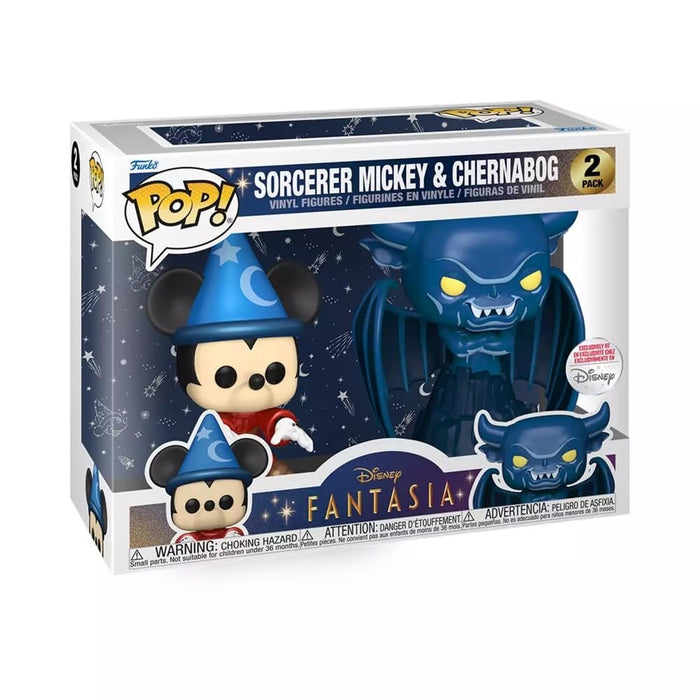 Funko Pop! Disney: Fantasia - Sorceror Mickey & Chernabog (Metallic Edition) 2-Pack