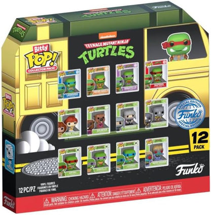 Funko Bitty Pop! Teenage Mutant Ninja Turtles (TMNT) - 12pc Multipack - 0.9 Inch (2.2 Cm) - Teenage Mutant Ninja Turtles Retro/Classicda Collezione - Ripiano Espositivo Impilabile Incluso