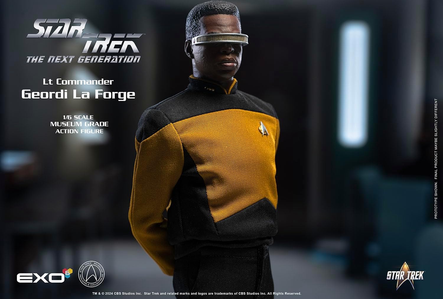Star Trek Major Jordy Laforge Essential Version 1/6 - Action figure iper realistica
