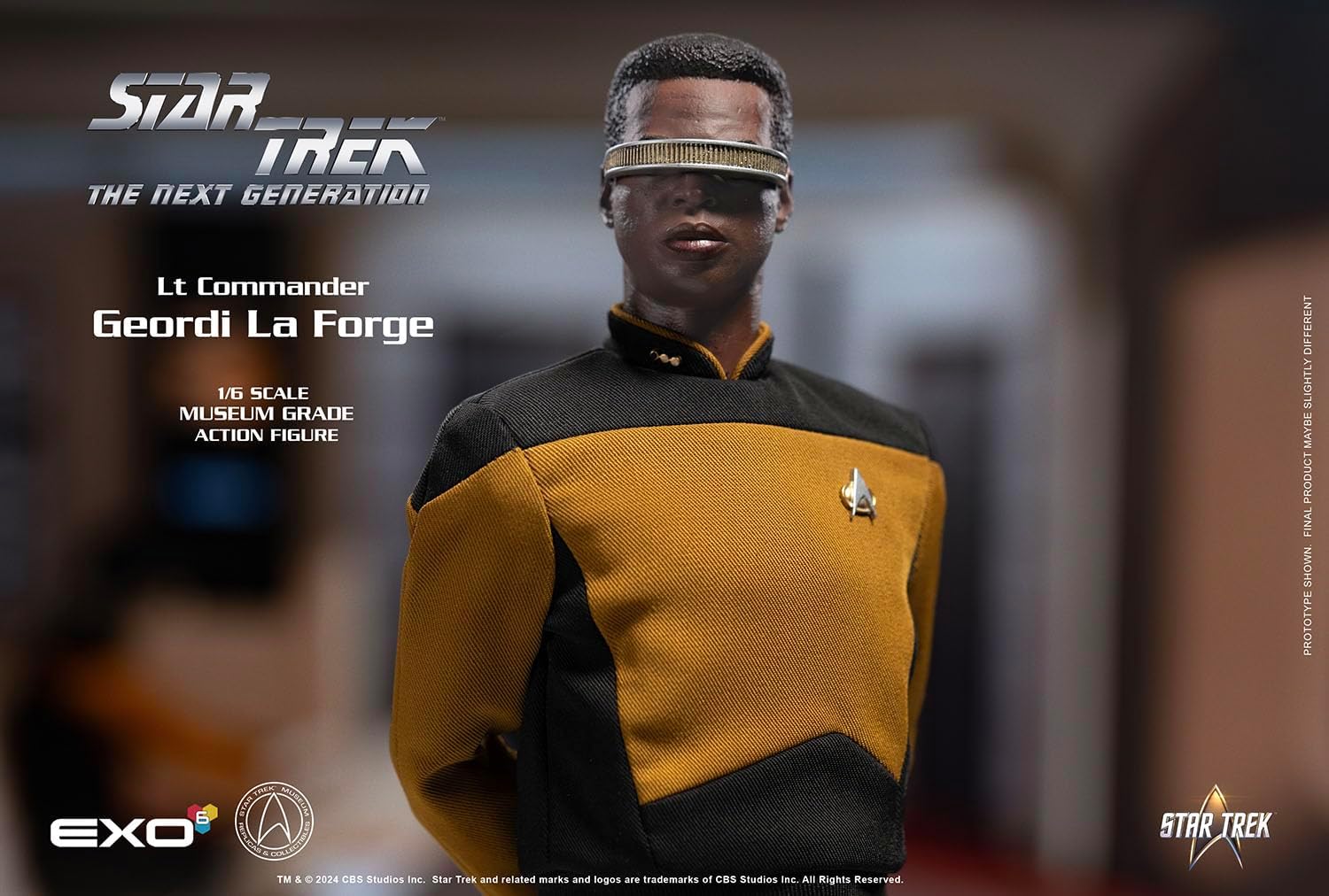 Star Trek Major Jordy Laforge Essential Version 1/6 - Action figure iper realistica