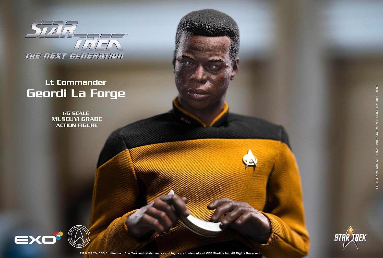 Star Trek Major Jordy Laforge Essential Version 1/6 - Action figure iper realistica