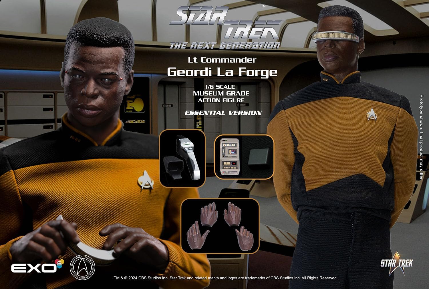 Star Trek Major Jordy Laforge Essential Version 1/6 - Action figure iper realistica