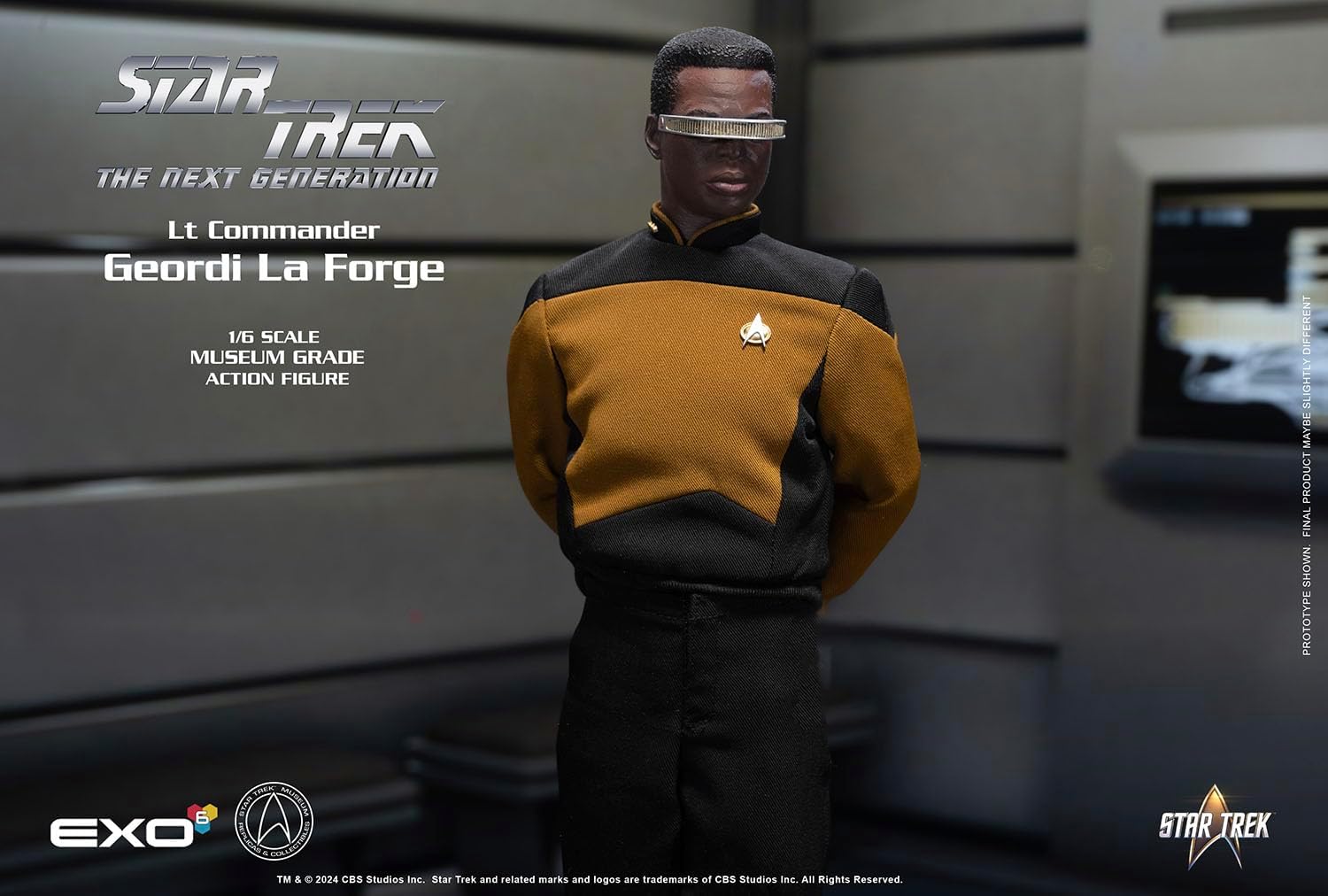 Star Trek Major Jordy Laforge Essential Version 1/6 - Action figure iper realistica