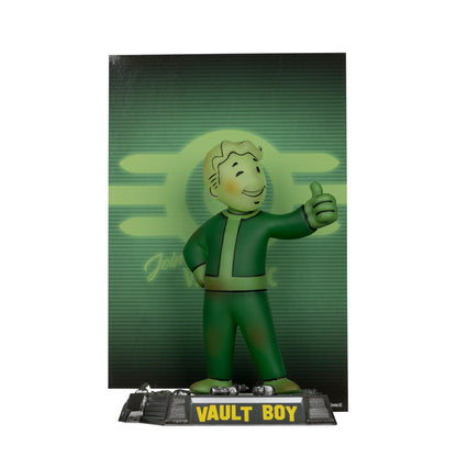 McFarlane Fallout Vault Boy Glow in The Dark Edition Gold Label 5in Posed Figure Toys
